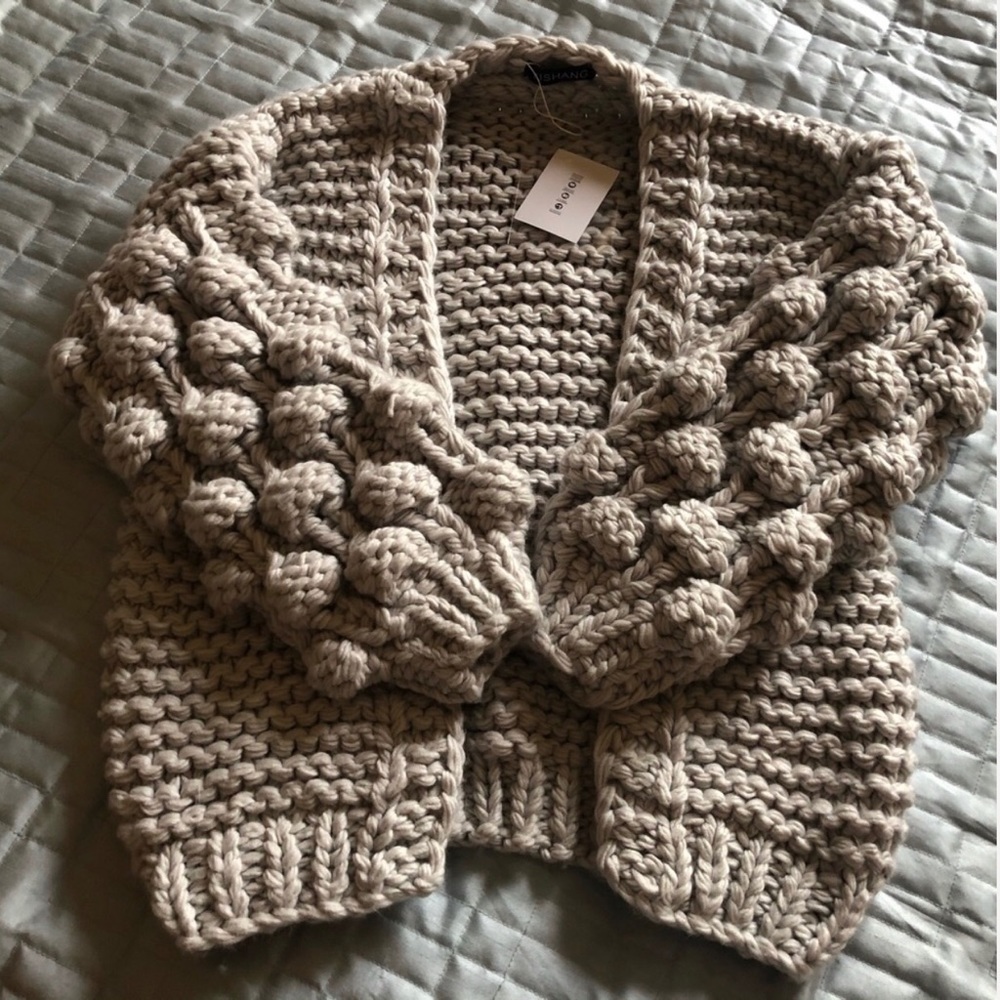 Cuteness on Sleeves Chunky Cardigan